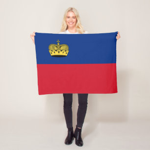 Flagge Liechtensteins Fleecedecke