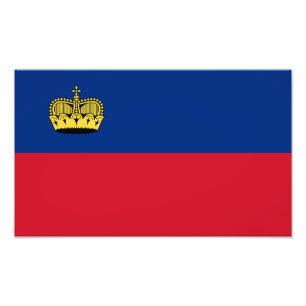 Flagge Liechtensteins Fotodruck