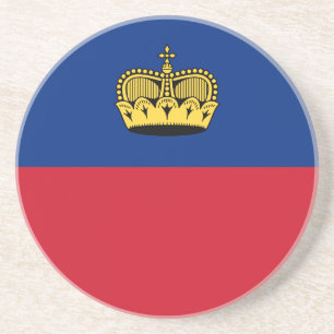 Flagge Liechtensteins Getränkeuntersetzer
