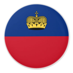 Flagge Liechtensteins Keramikknauf