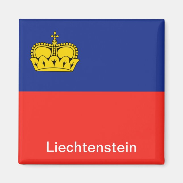 Flagge Liechtensteins Magnet (Vorne)