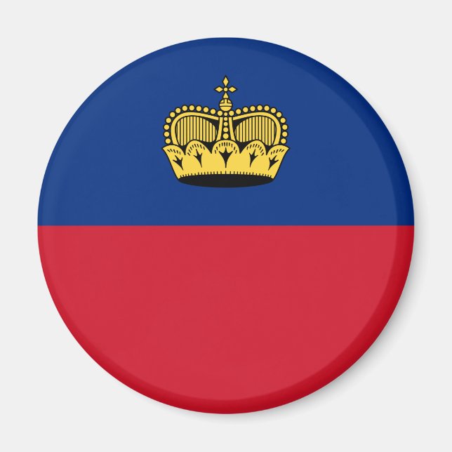 Flagge Liechtensteins Magnet (Vorne)