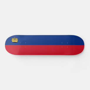 Flagge Liechtensteins Skateboard