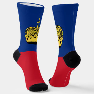 Flagge Liechtensteins Socken