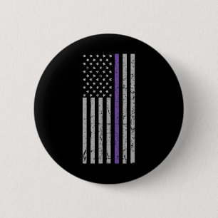 Flagge Lila Streifen Erinnerungen Problem Heimer Button