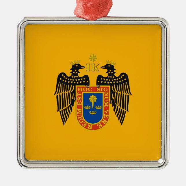 Flagge Limas (Peru) Ornament Aus Metall (Vorne)