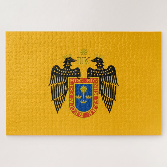 Flagge Limas (Peru) Puzzle (Horizontal)