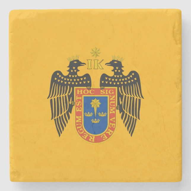 Flagge Limas (Peru) Steinuntersetzer (Vorderseite)