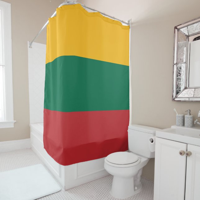 Flagge Litauens Duschvorhang (Beispiel)