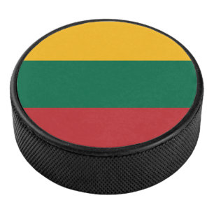 Flagge Litauens Eishockey Puck
