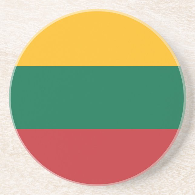 Flagge Litauens Getränkeuntersetzer (Vorne)