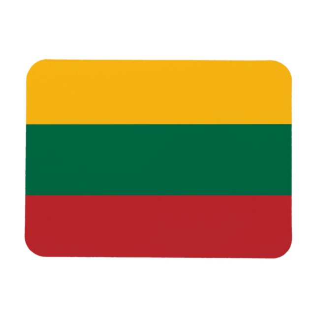 Flagge Litauens Magnet (Horizontal)