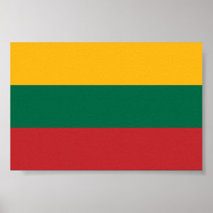 Flagge Litauens Poster