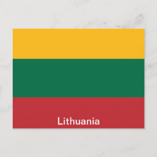 Flagge Litauens Postkarte