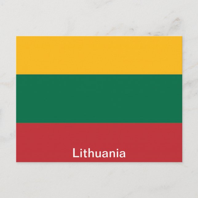 Flagge Litauens Postkarte (Vorderseite)