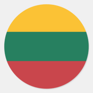 Flagge Litauens Runder Aufkleber