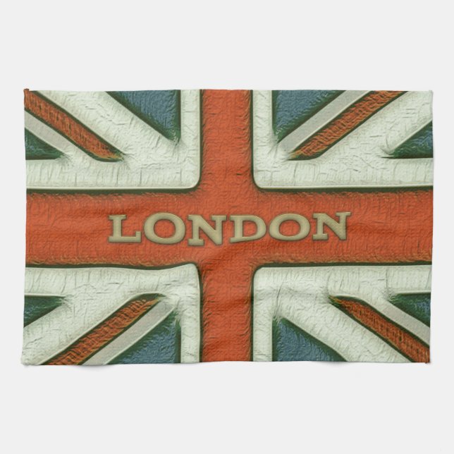 Flagge Londons Großbritannien Küchentuch (Horizontal)