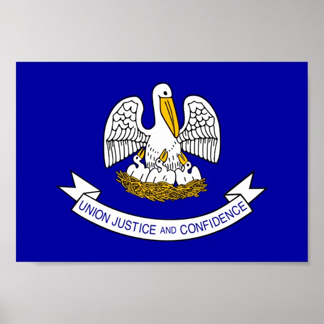 Flagge Louisiana Poster (Vorne)