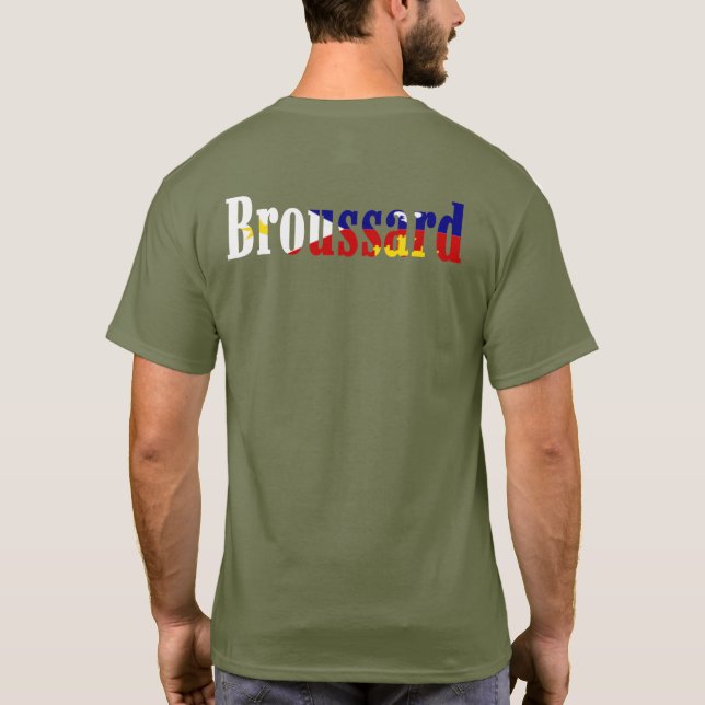 Flagge Louisianas akadisches Broussard Cajun T-Shirt (Rückseite)
