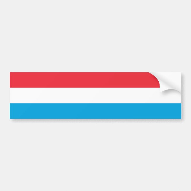 Flagge Luxemburgs Autoaufkleber (Vorne)
