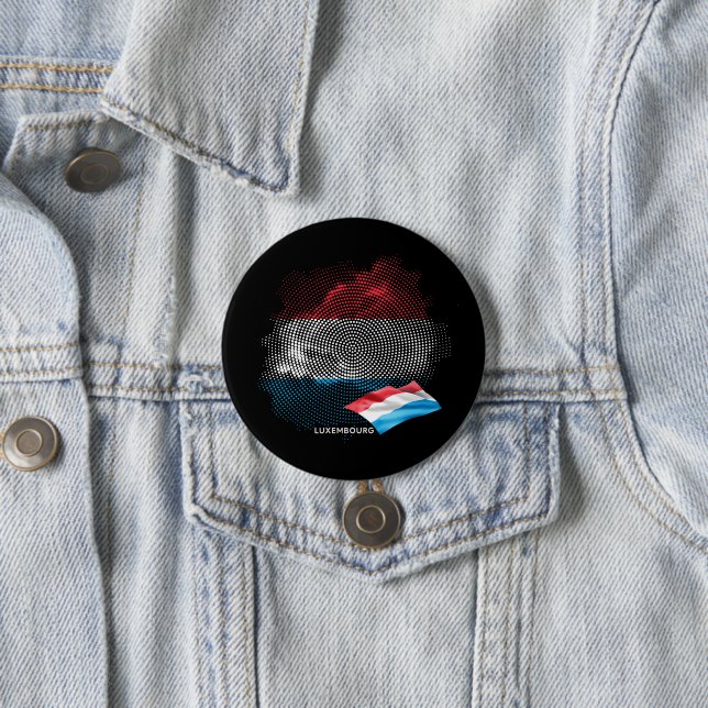Flagge Luxemburgs Button (Beispiel)
