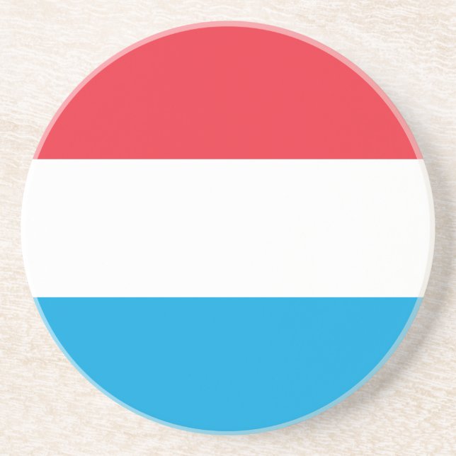 Flagge Luxemburgs Getränkeuntersetzer (Vorne)