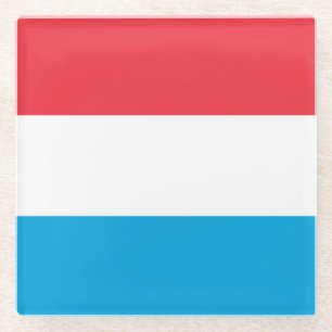 Flagge Luxemburgs Glasuntersetzer