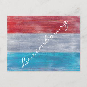 Flagge Luxemburgs - personalisieren Postkarte