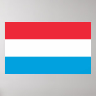 Flagge Luxemburgs Poster