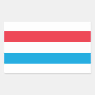 Flagge Luxemburgs Rechteckiger Aufkleber