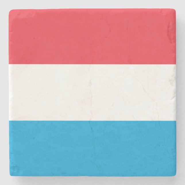 Flagge Luxemburgs Steinuntersetzer (Vorderseite)