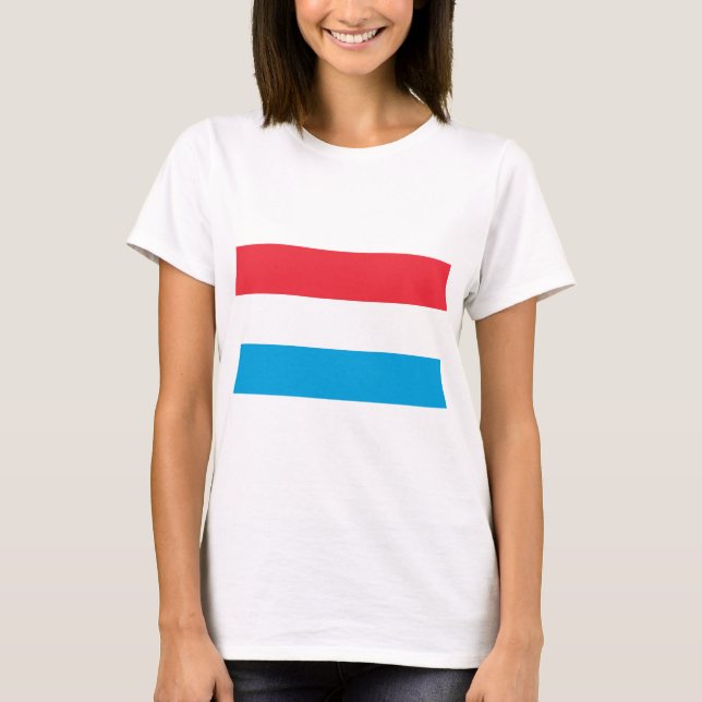 Flagge Luxemburgs T-Shirt (Vorderseite)