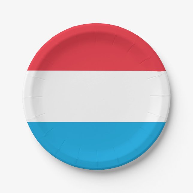 Flagge Luxemburgs - Teller (Vorderseite)
