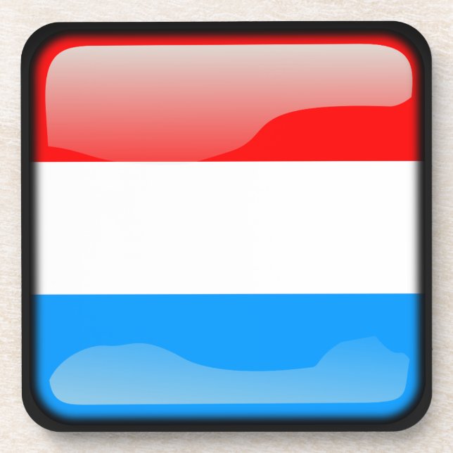 Flagge Luxemburgs Untersetzer (Vorderseite)