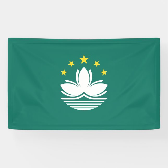Flagge Macaus (chinesische Region) Banner (Horizontal)
