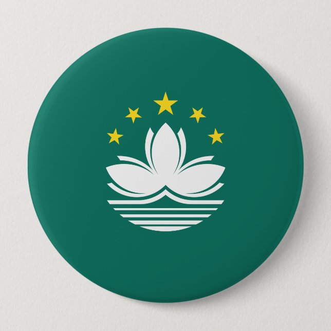 Flagge Macaus (chinesische Region) Button (Vorderseite)