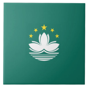 Flagge Macaus (chinesische Region) Fliese