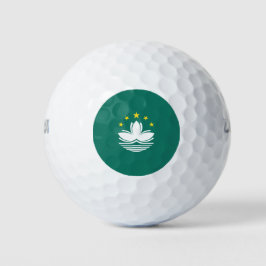 Flagge Macaus (chinesische Region) Golfball