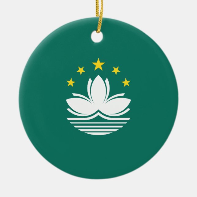 Flagge Macaus (chinesische Region) Keramik Ornament (Vorne)