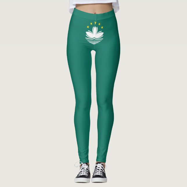 Flagge Macaus (chinesische Region) Leggings (Vorderseite)