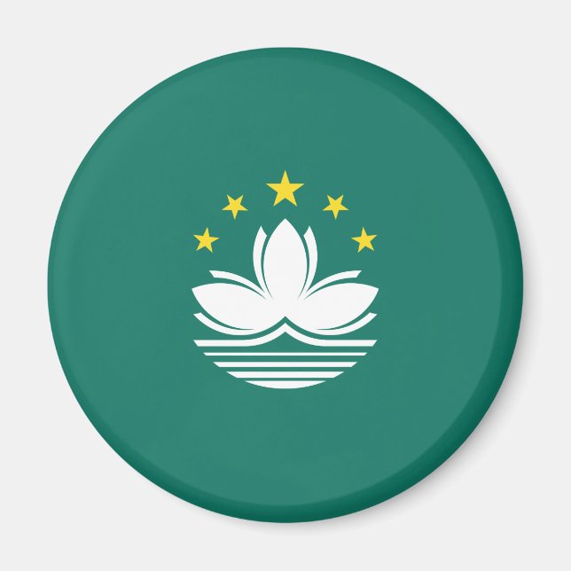 Flagge Macaus (chinesische Region) Magnet (Vorne)