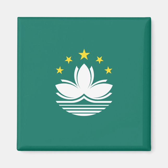Flagge Macaus (chinesische Region) Magnet (Vorne)