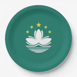 Flagge Macaus (chinesische Region) Pappteller