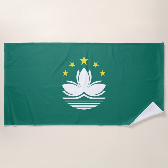 Flagge Macaus (chinesische Region) Strandtuch (Vorderseite)
