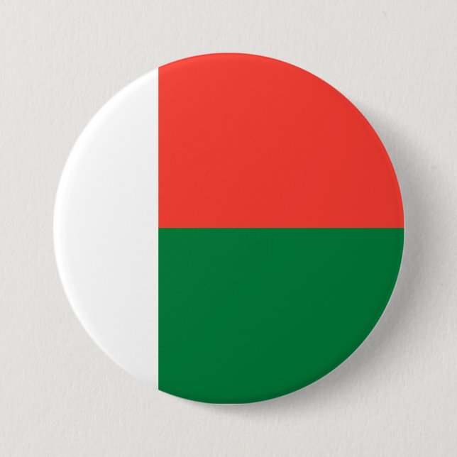 Flagge Madagaskars Button (Vorderseite)