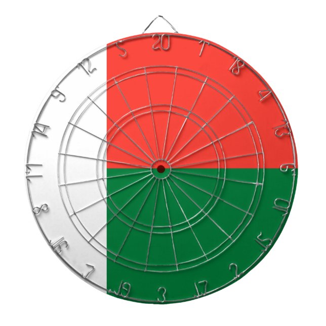 Flagge Madagaskars Dartscheibe (vorne)