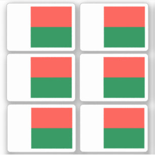 Flagge Madagaskars - eine Sammlung Aufkleber