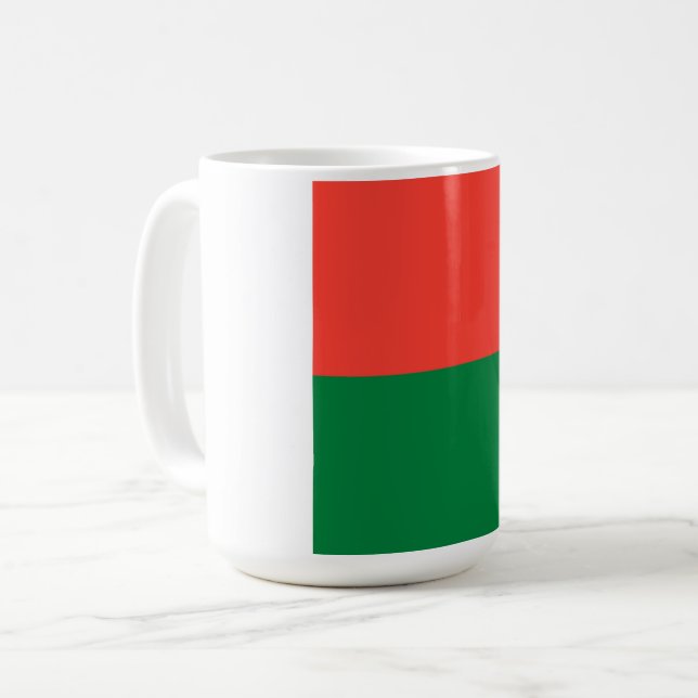 Flagge Madagaskars Kaffeetasse (Vorderseite Links)