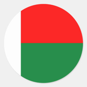Flagge Madagaskars Runder Aufkleber