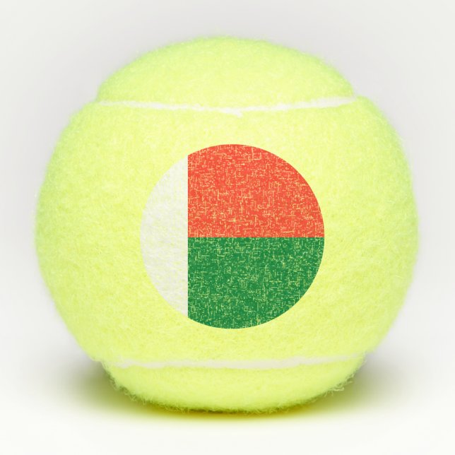 Flagge Madagaskars Tennisbälle (Vorderseite)